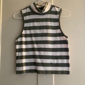 Lou and Grey Mock neck striped muscle tank!
